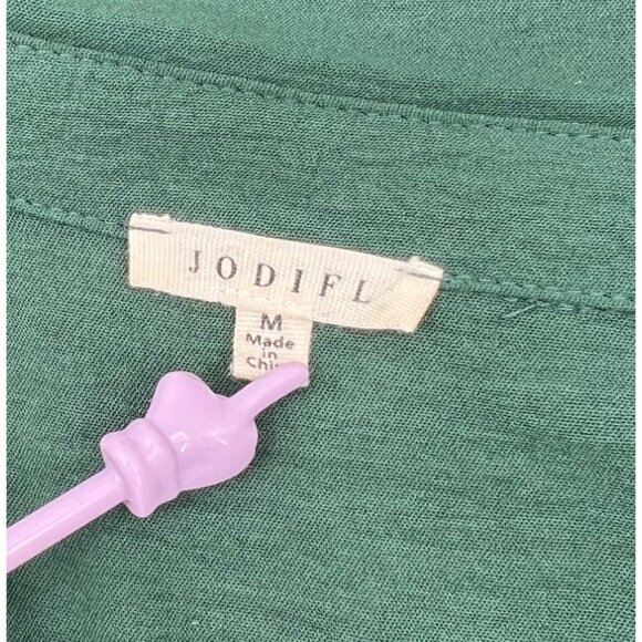 Jodifl Women Green Long Sleeve Blouse M 58% Polyester 38% Rayon 4% Spandex - Picture 2 of 5